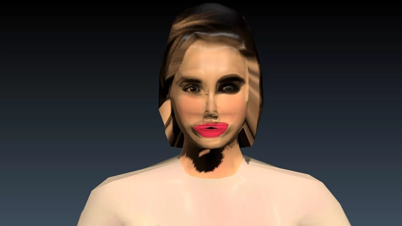 Emma Watson Low-poly 3D model