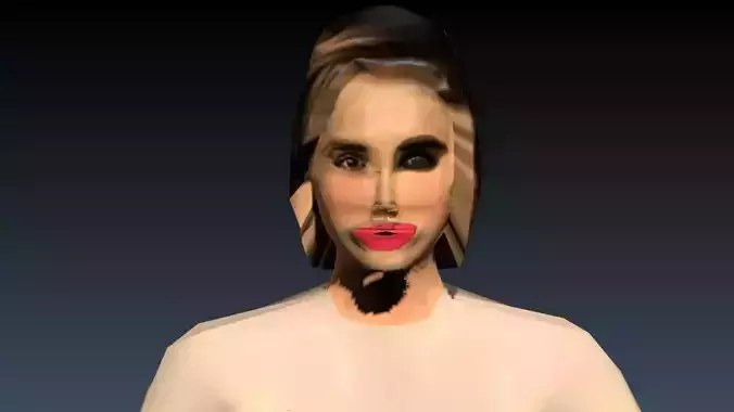 Emma Watson Low-poly 3D model