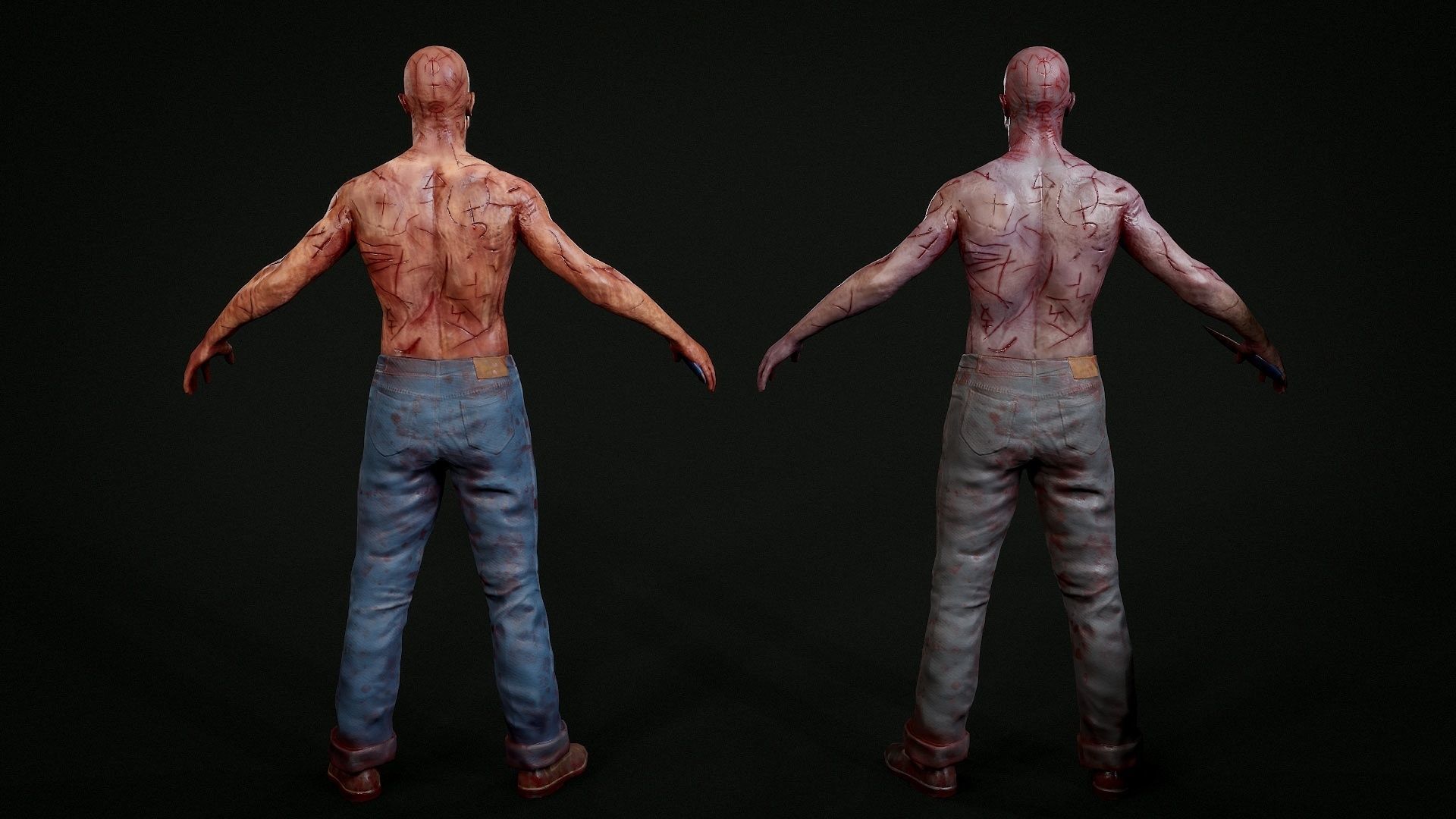SatanicMan satanic man Low-poly 3D model_13