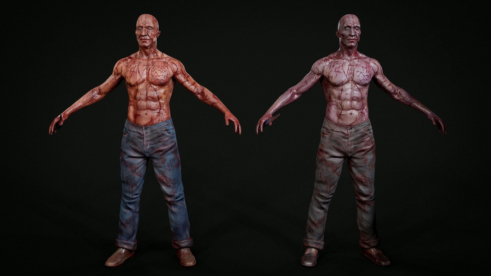 SatanicMan satanic man Low-poly 3D model_6