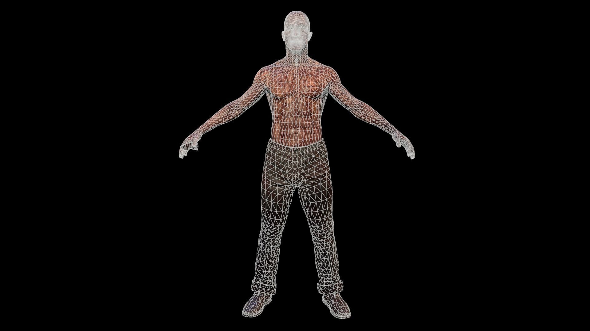 SatanicMan satanic man Low-poly 3D model_4