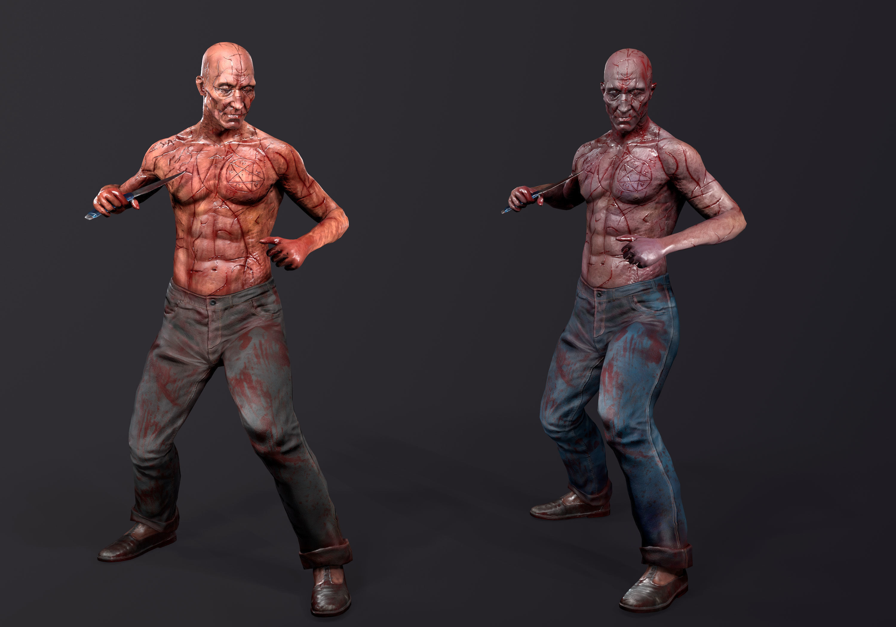 SatanicMan satanic man Low-poly 3D model_14