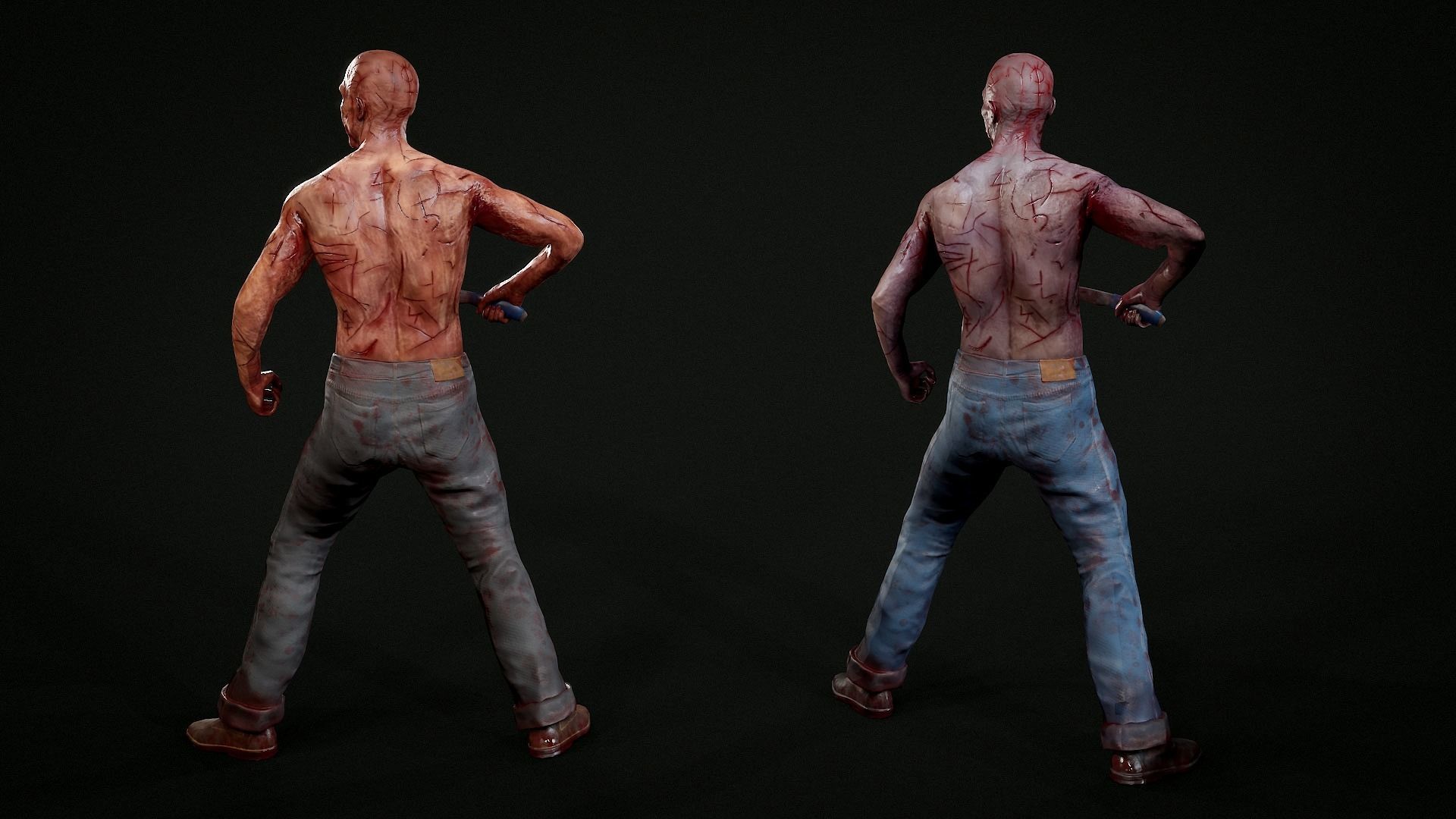 SatanicMan satanic man Low-poly 3D model_9