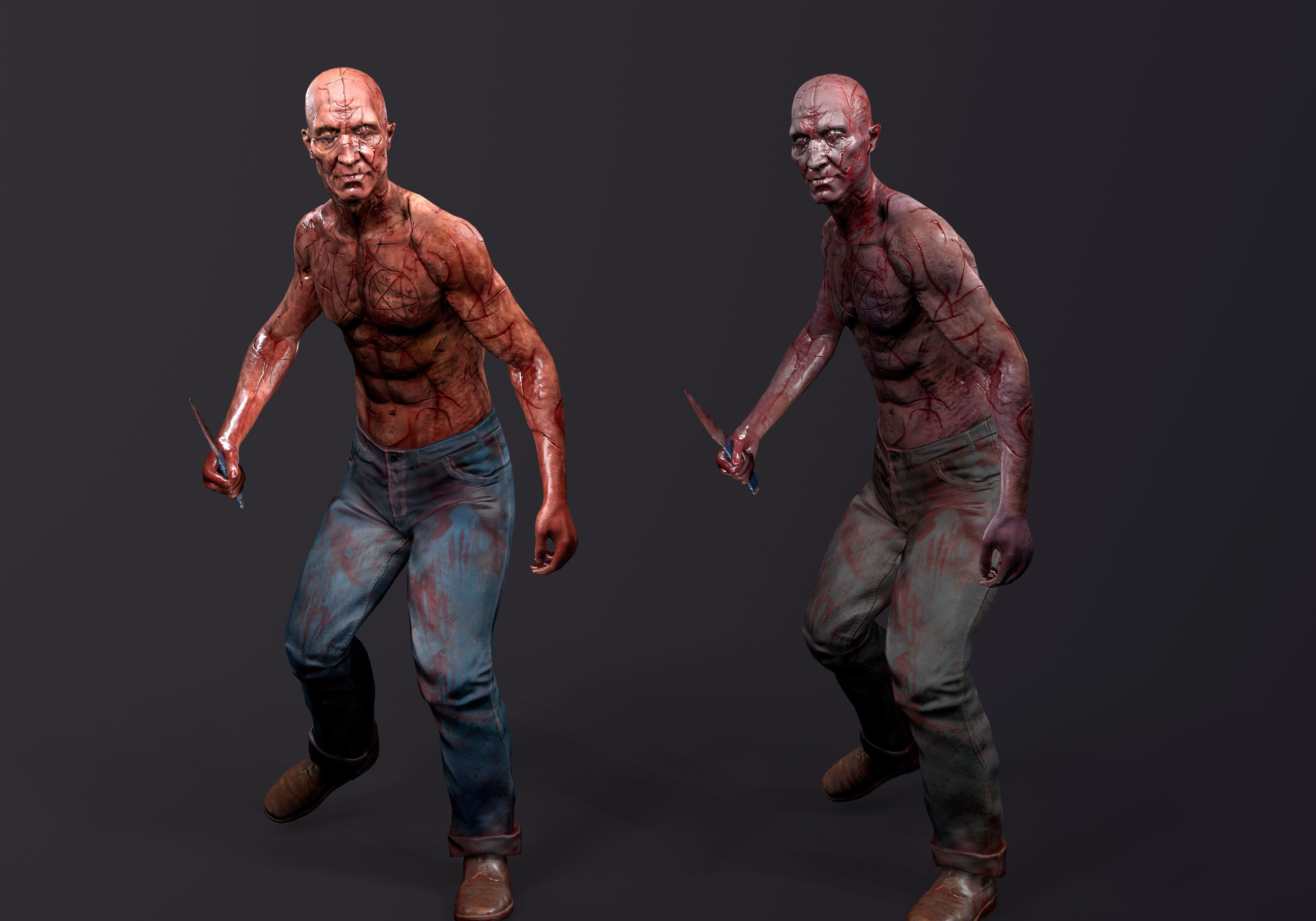 SatanicMan satanic man Low-poly 3D model_15