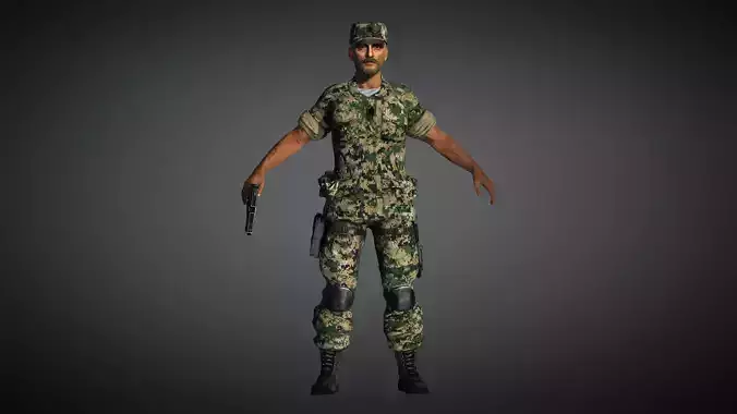 AAA Military Male Character 07