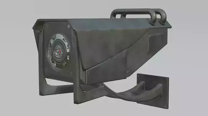 Low poly Security Camera For game Free low-poly 3D model