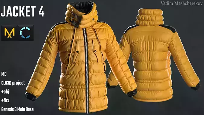 JACKET 4 puffy 3D model