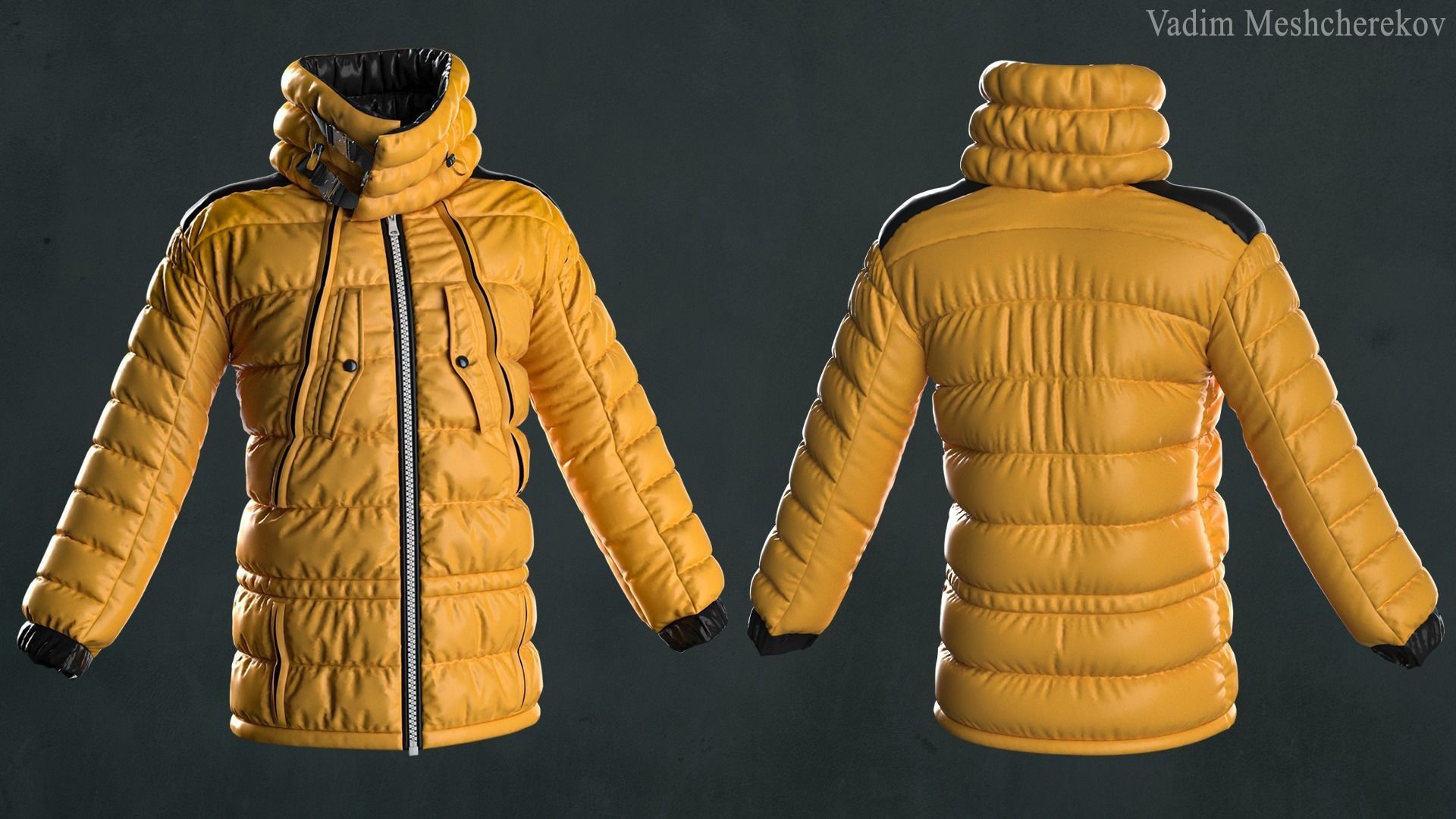 JACKET 4 puffy 3D model_2