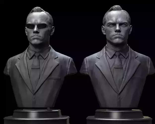 Hugo Weaving - Agent Smith Bust  3D print model