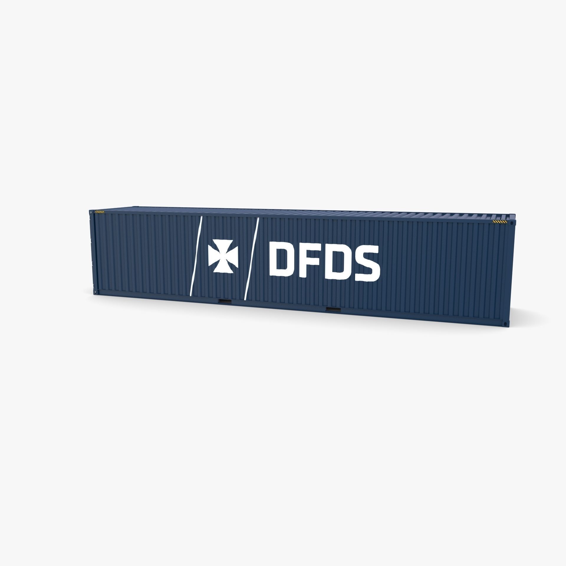 40ft Shipping Container DFDS 3D model_3