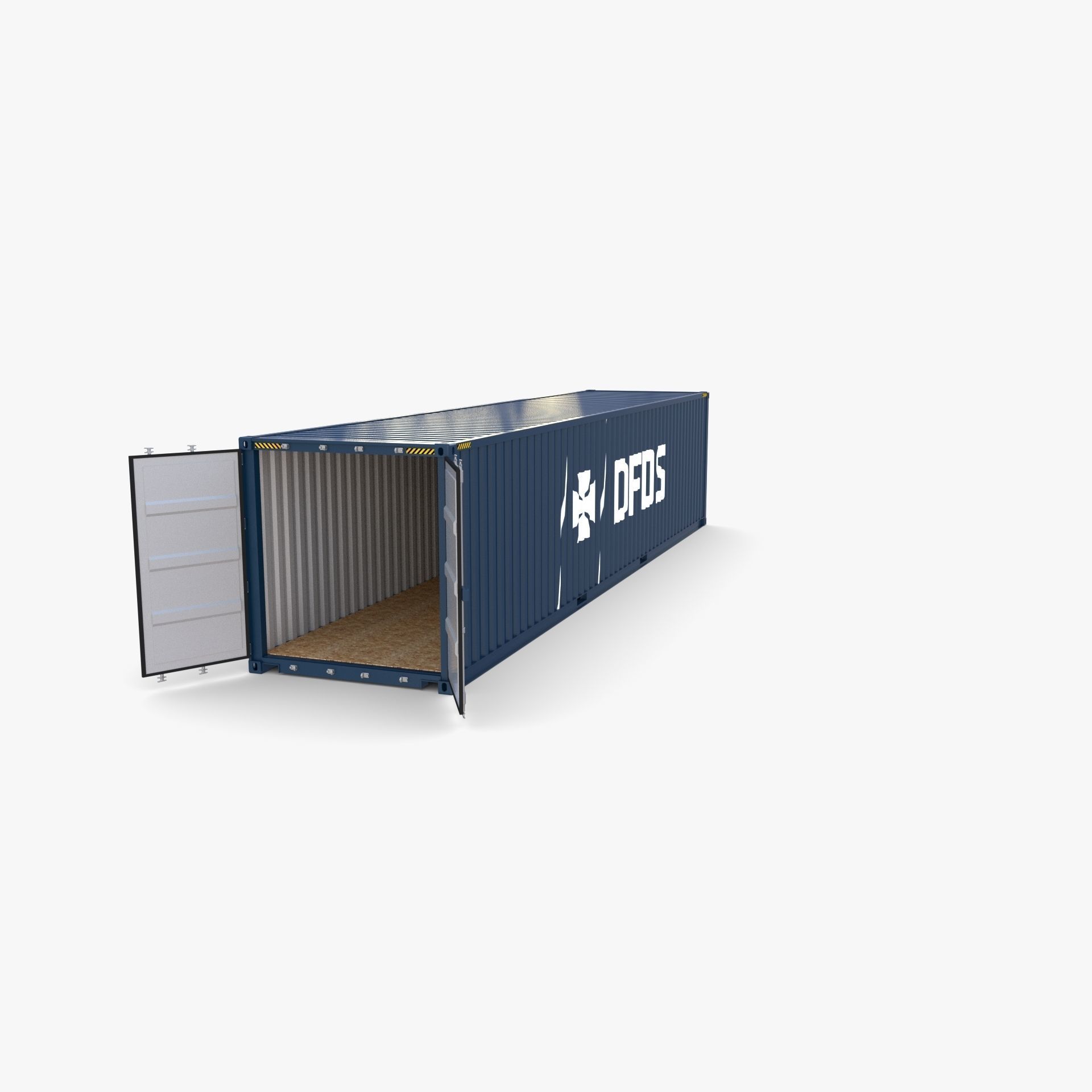40ft Shipping Container DFDS 3D model_5