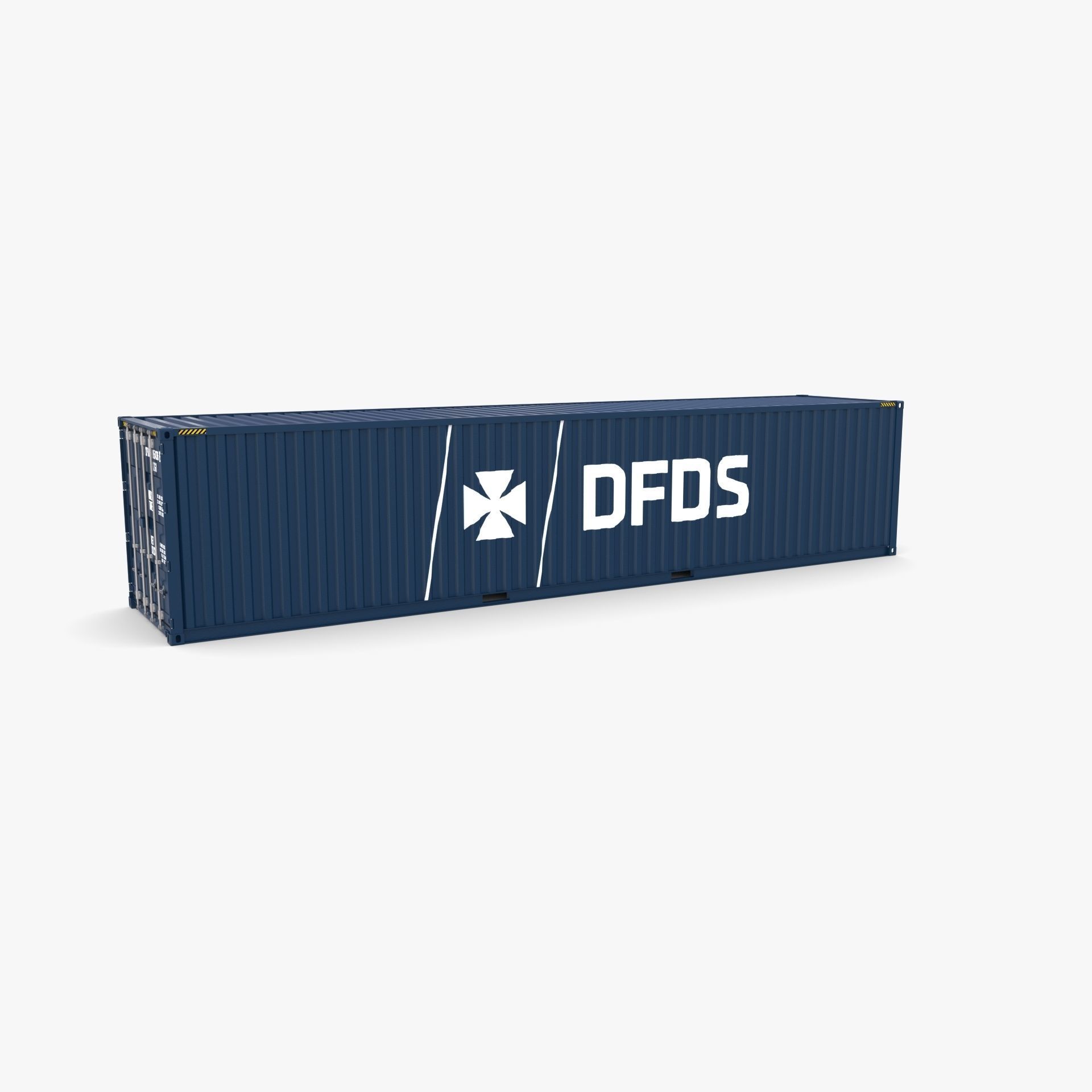 40ft Shipping Container DFDS 3D model_2