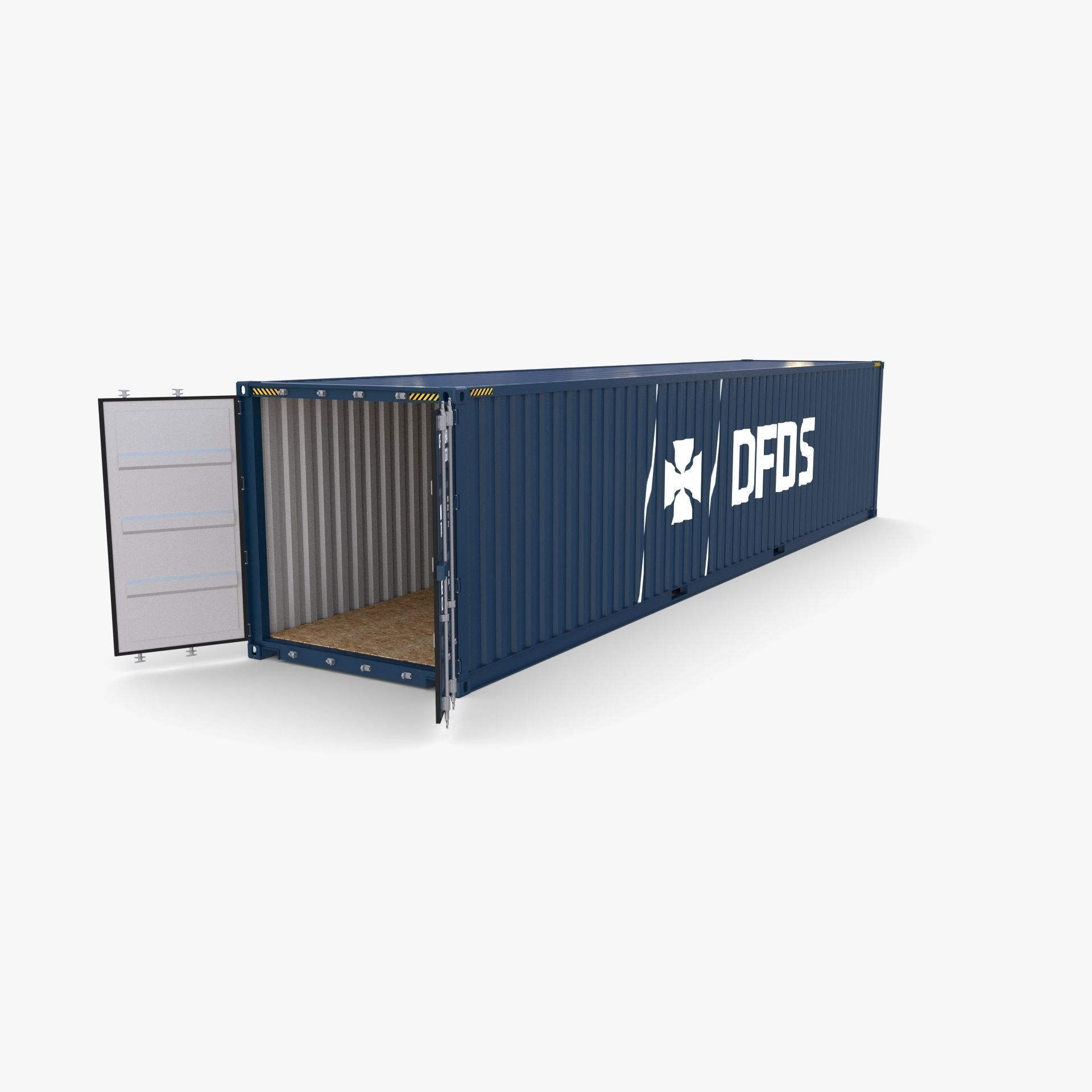 40ft Shipping Container DFDS 3D model_9