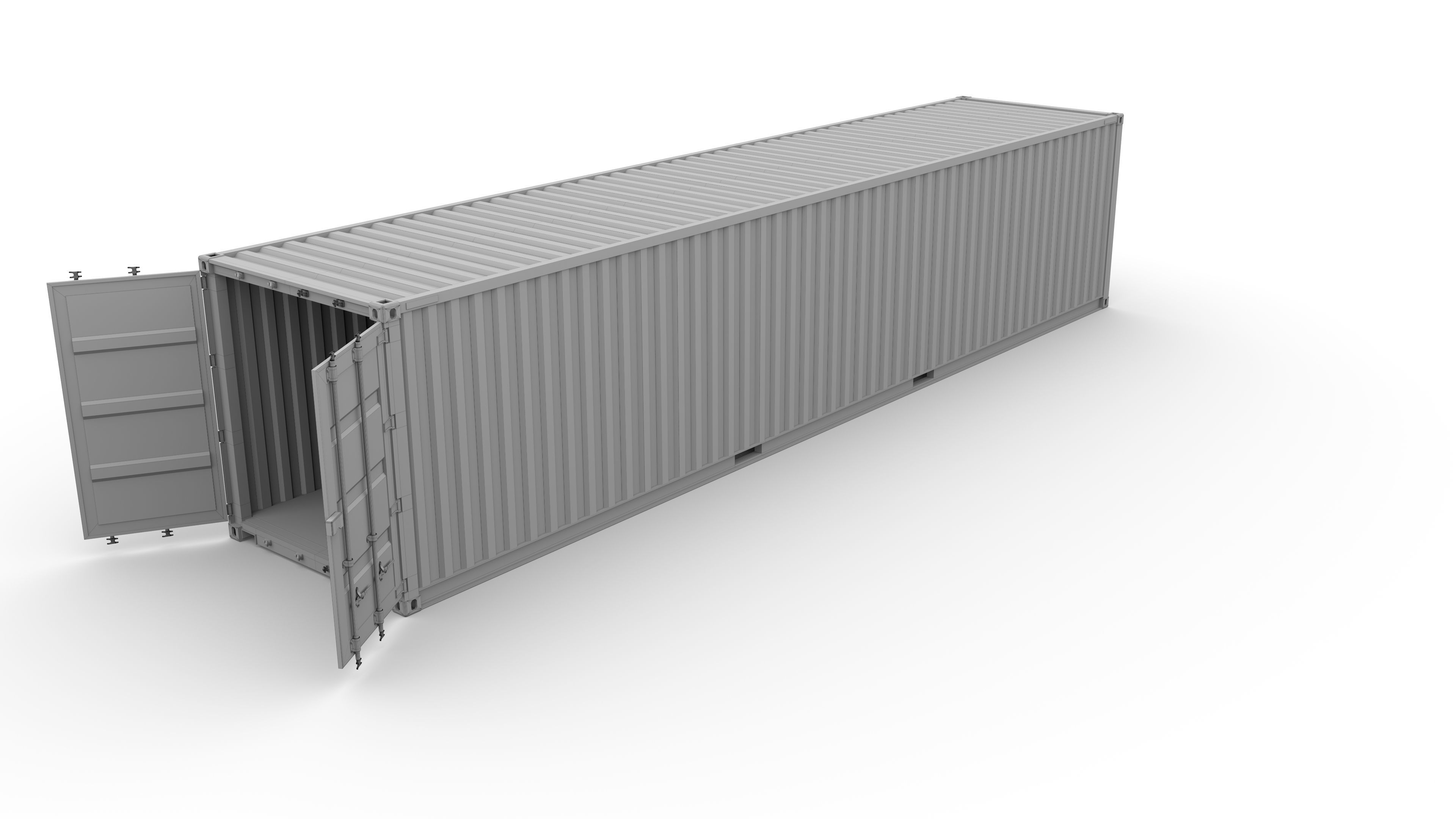 40ft Shipping Container DFDS 3D model_14