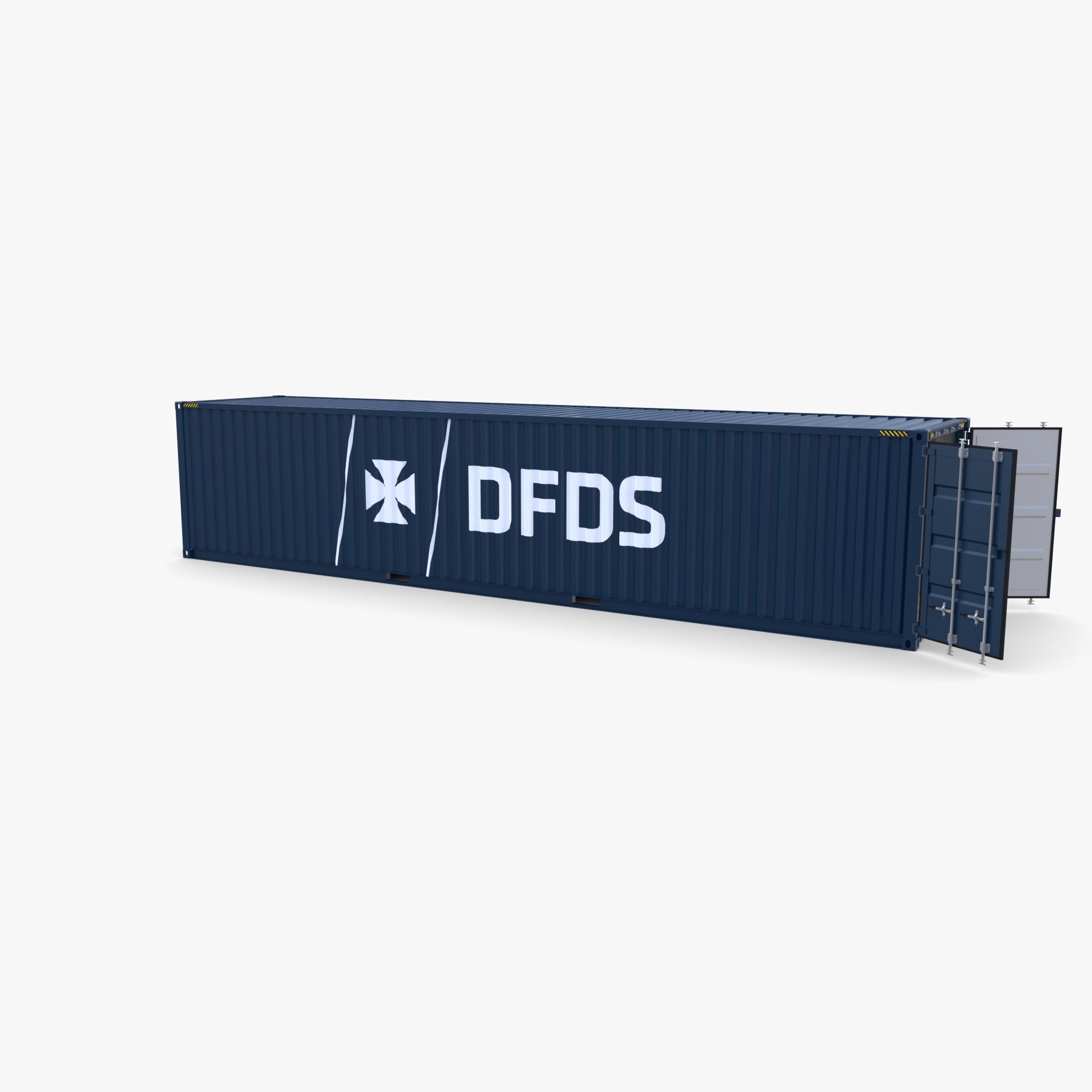 40ft Shipping Container DFDS 3D model_8