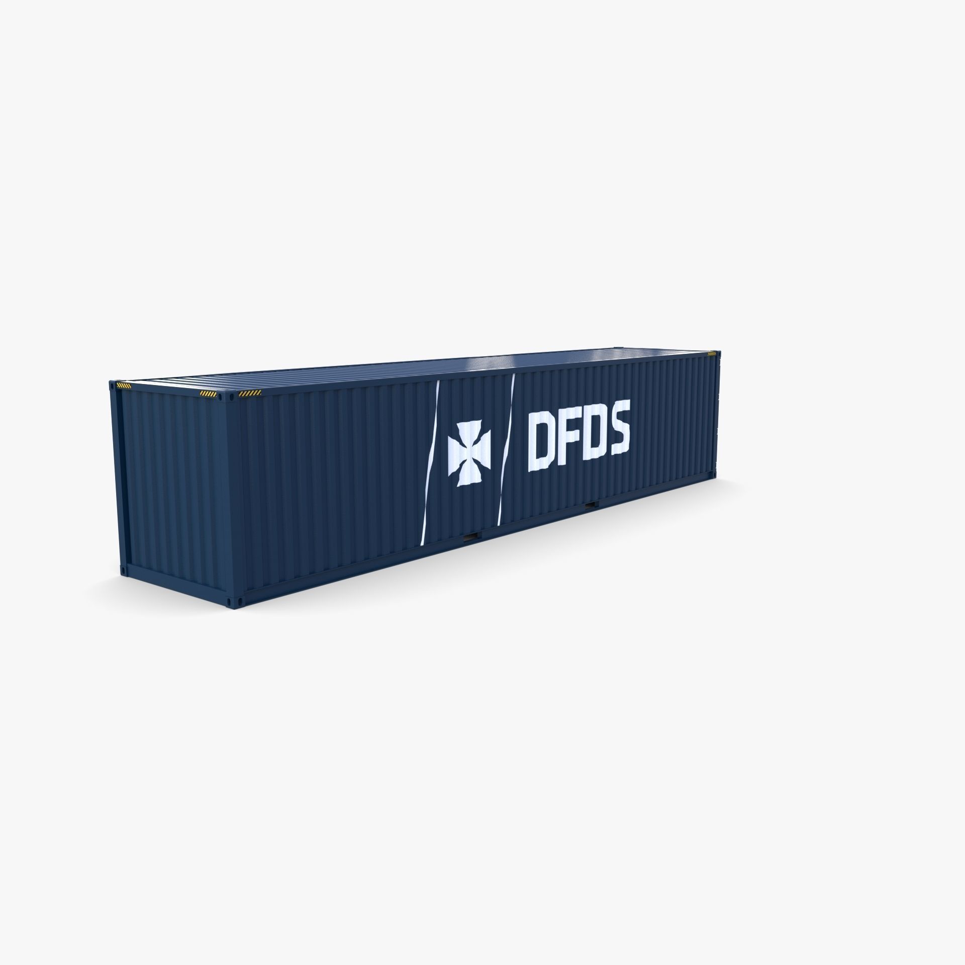 40ft Shipping Container DFDS 3D model_4