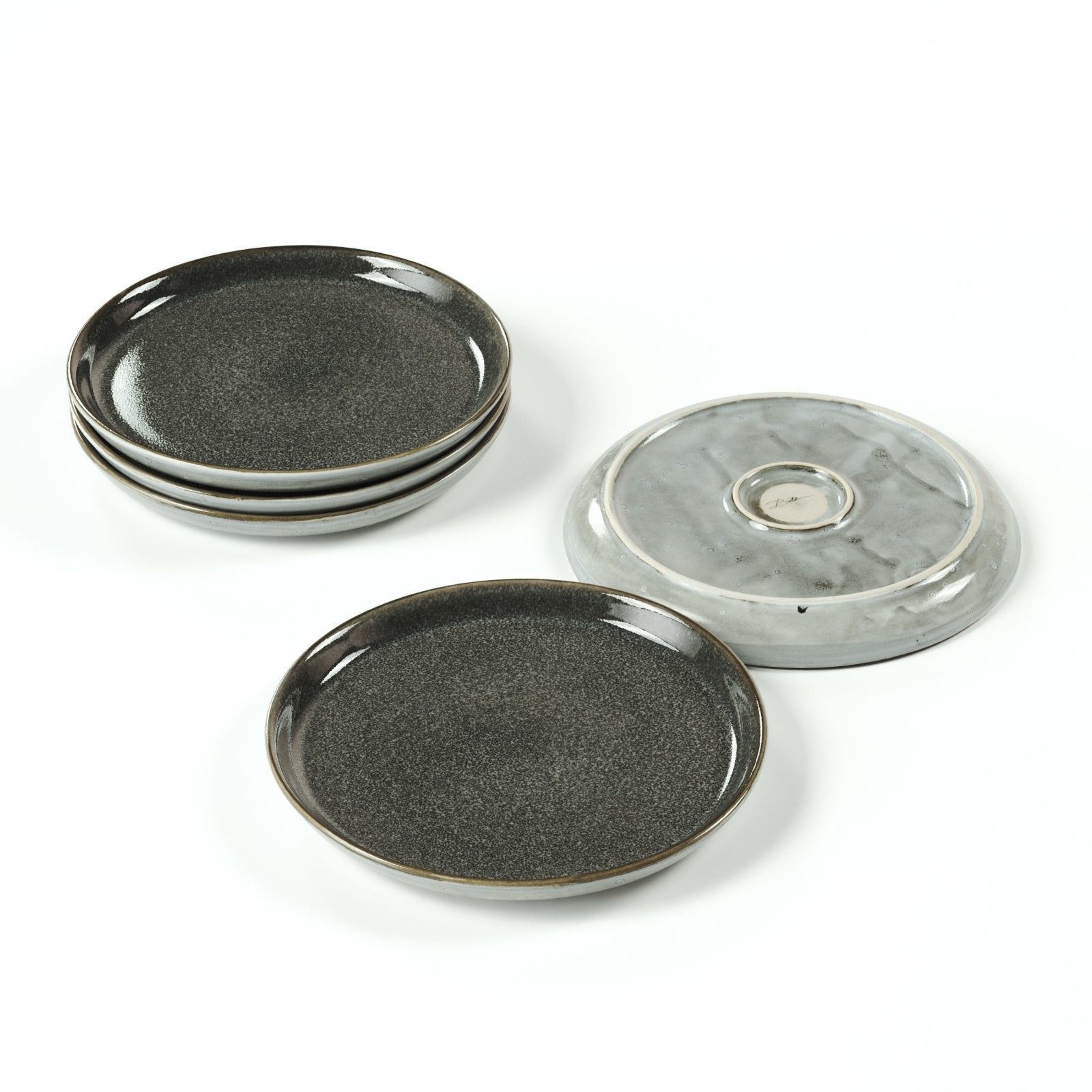 Bitz - gastro plate grey 3D model_1