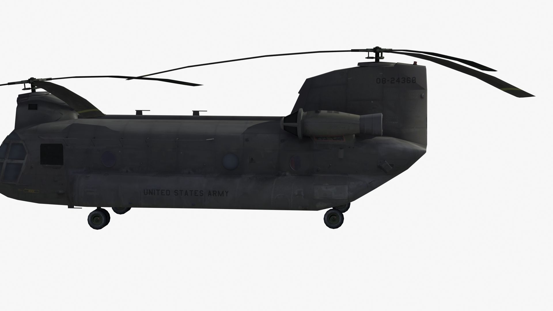 CH47 Chinook Helicopter LD1 Low-poly 3D model_23