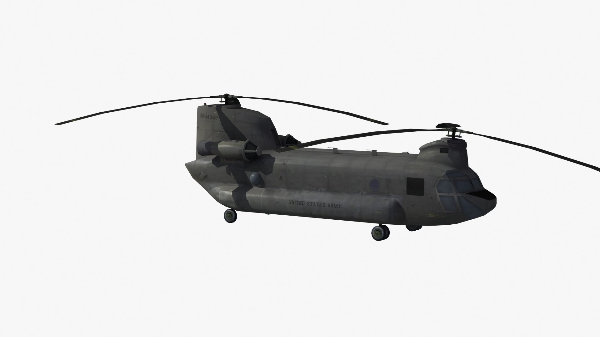 CH47 Chinook Helicopter LD1 Low-poly 3D model_28