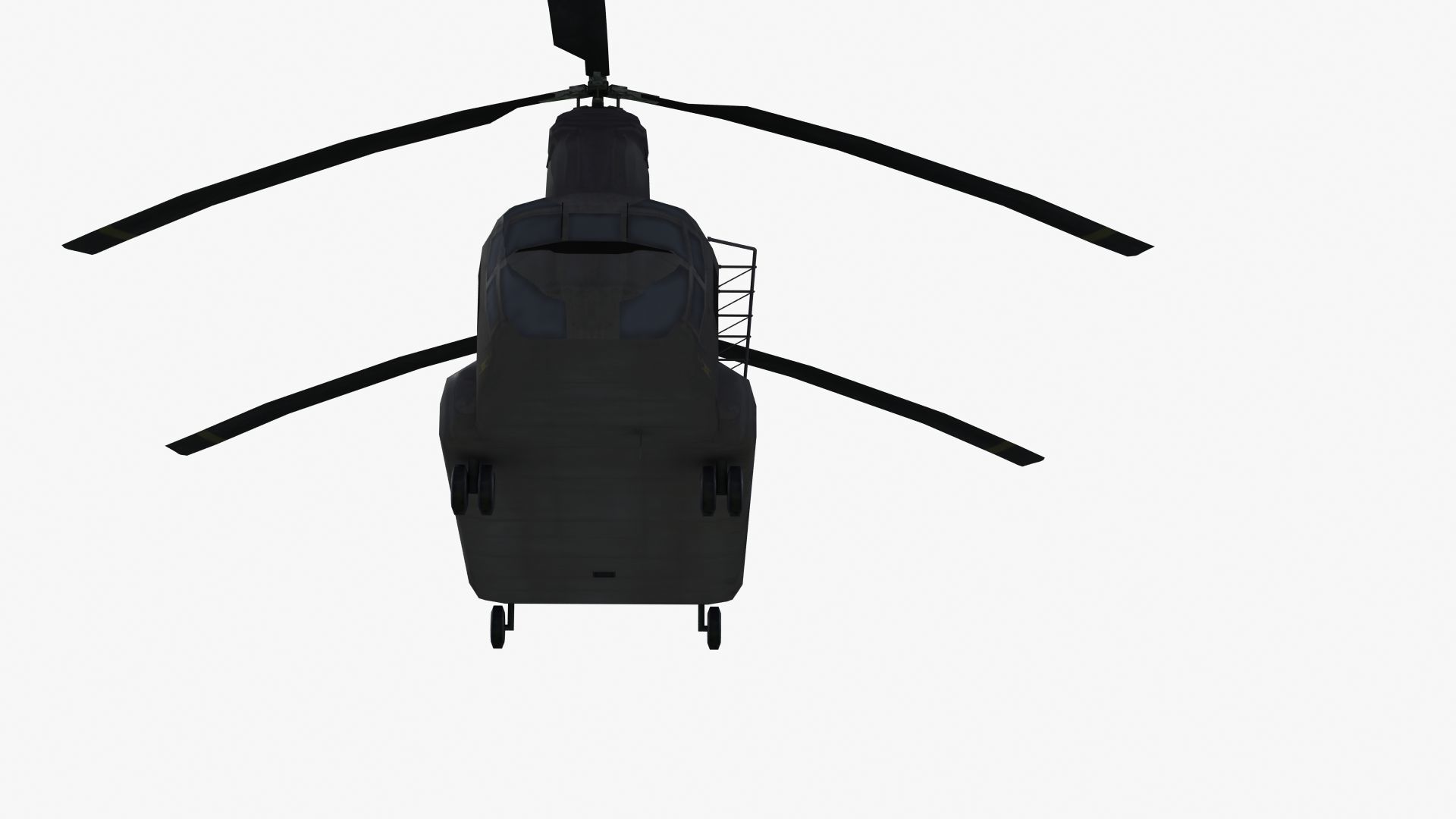 CH47 Chinook Helicopter LD1 Low-poly 3D model_36