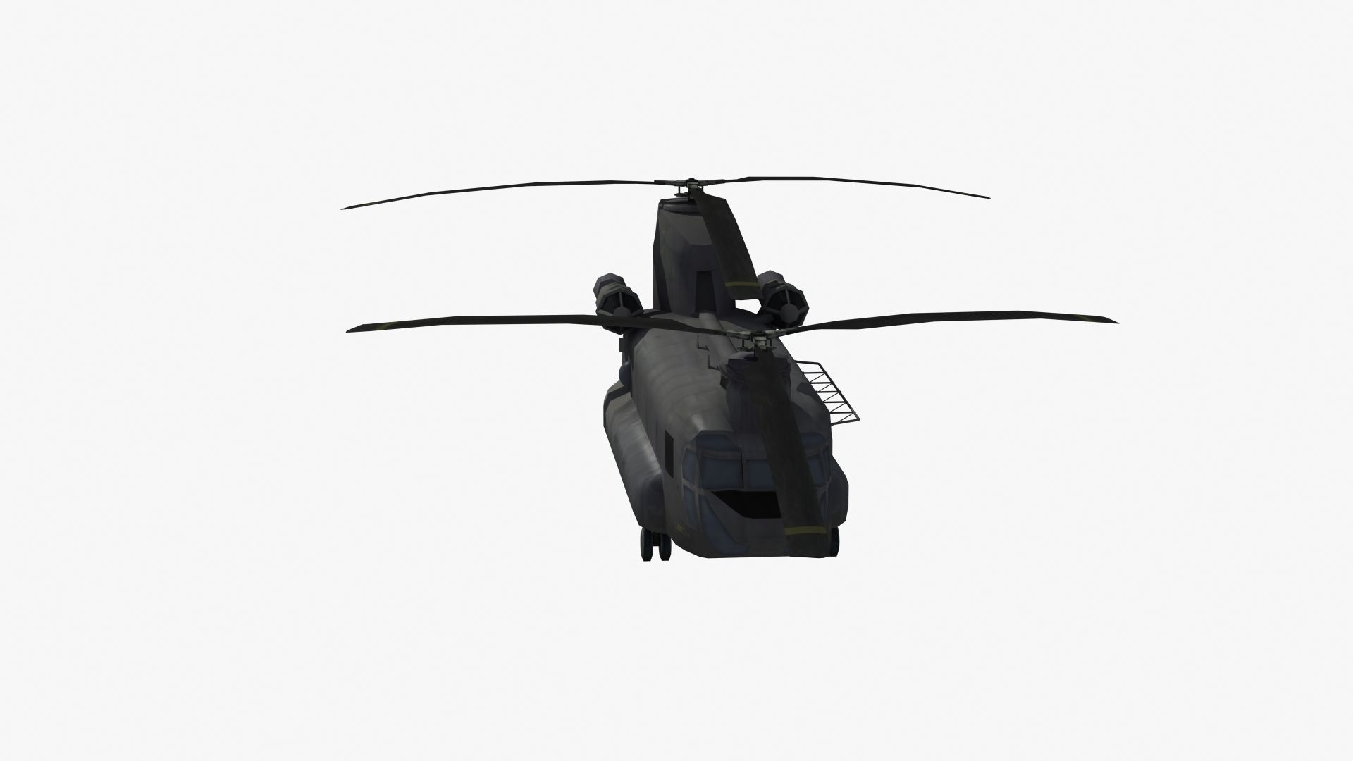 CH47 Chinook Helicopter LD1 Low-poly 3D model_33