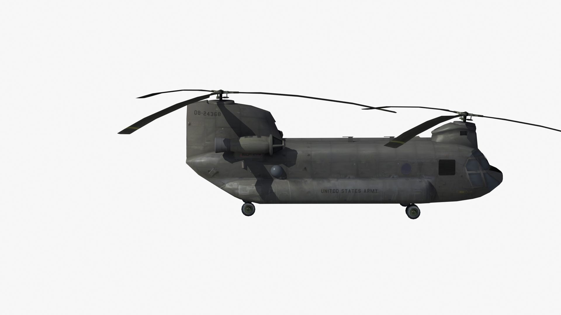 CH47 Chinook Helicopter LD1 Low-poly 3D model_29