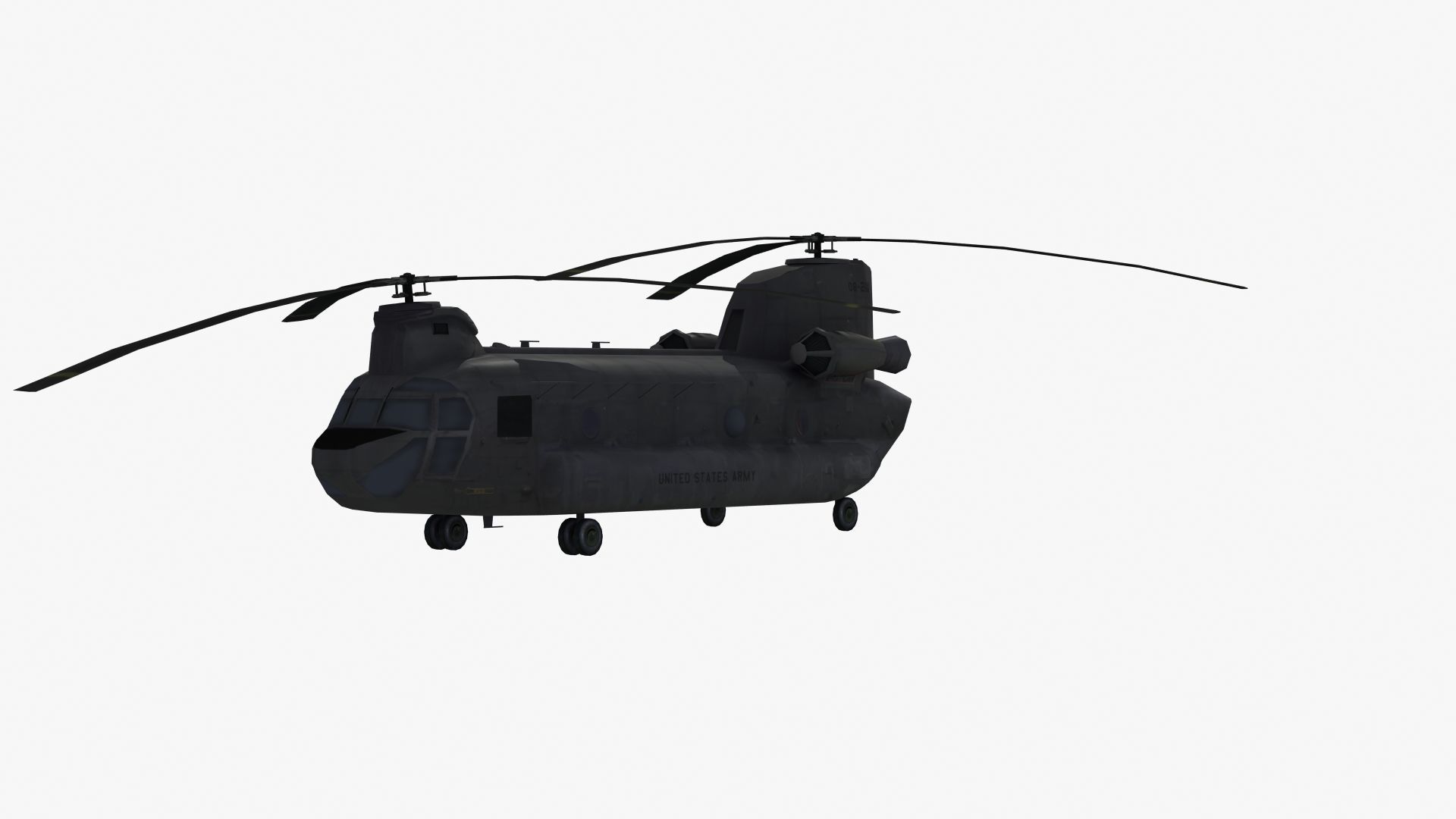 CH47 Chinook Helicopter LD1 Low-poly 3D model_31