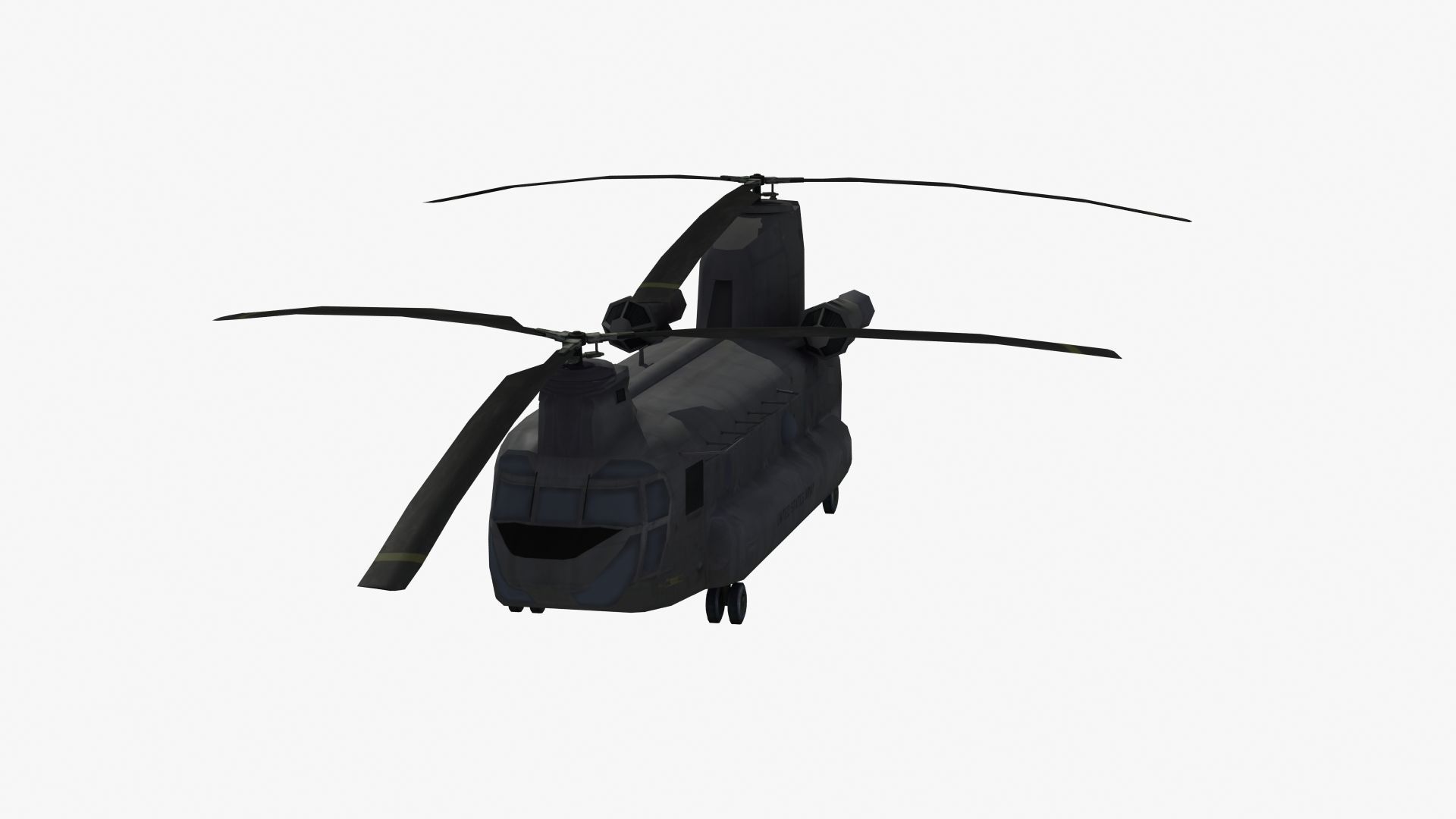 CH47 Chinook Helicopter LD1 Low-poly 3D model_34