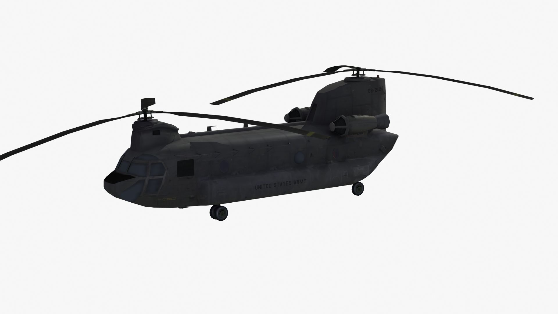 CH47 Chinook Helicopter LD1 Low-poly 3D model_22