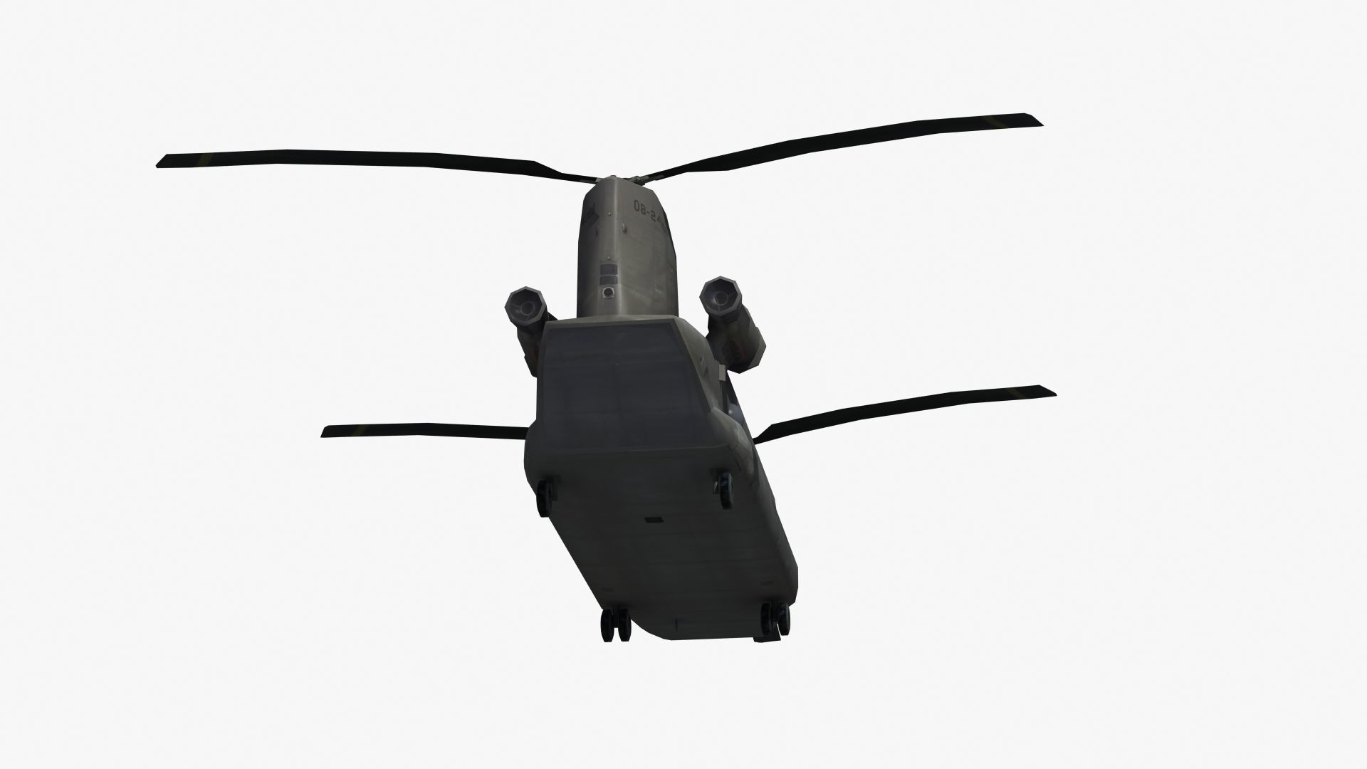 CH47 Chinook Helicopter LD1 Low-poly 3D model_25