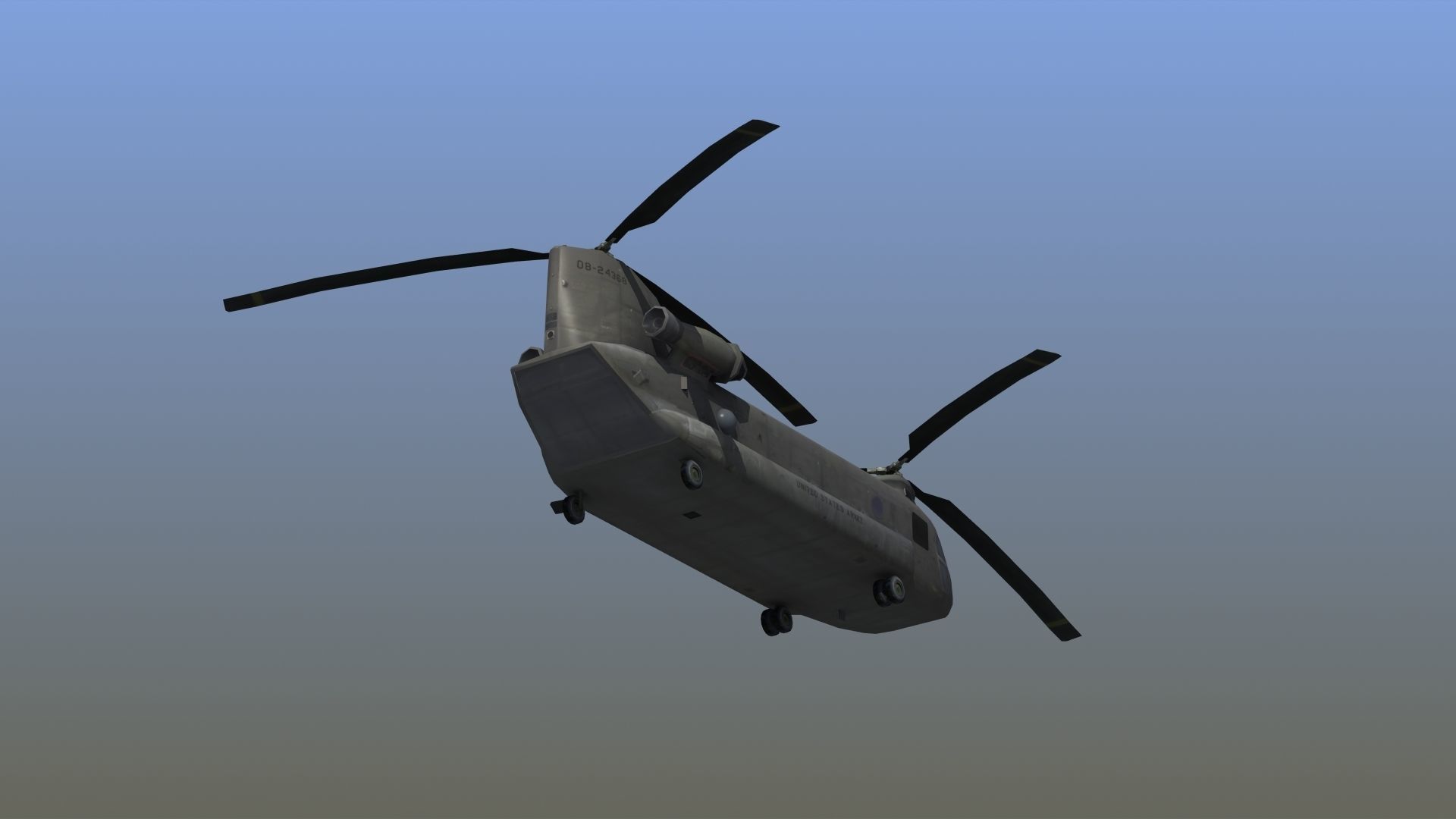 CH47 Chinook Helicopter LD1 Low-poly 3D model_6