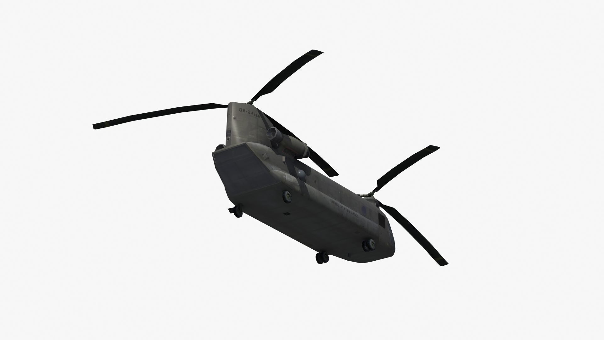 CH47 Chinook Helicopter LD1 Low-poly 3D model_26