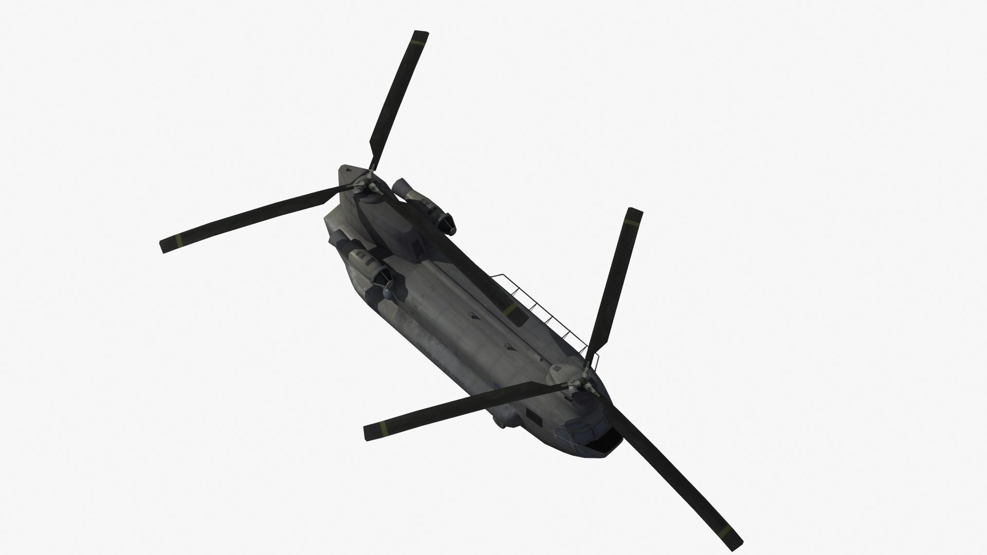 CH47 Chinook Helicopter LD1 Low-poly 3D model_39