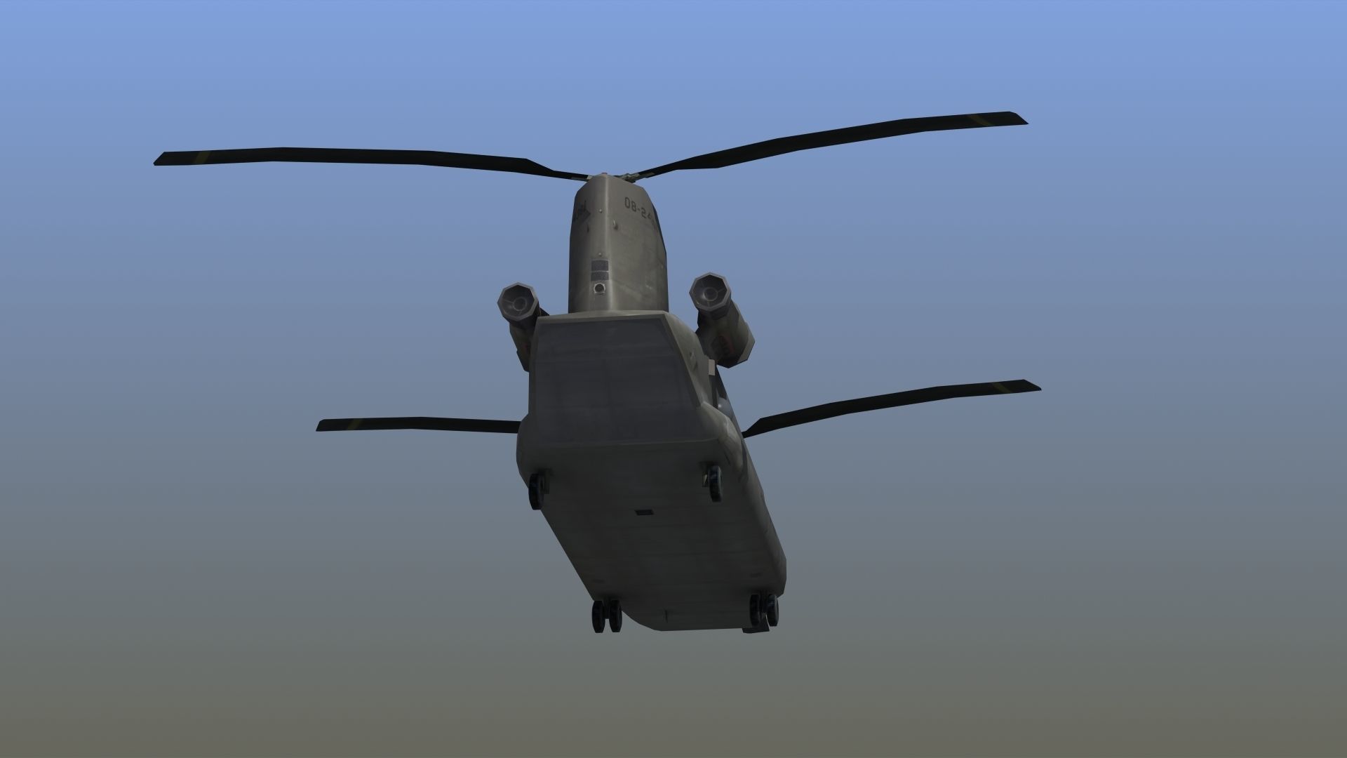 CH47 Chinook Helicopter LD1 Low-poly 3D model_5
