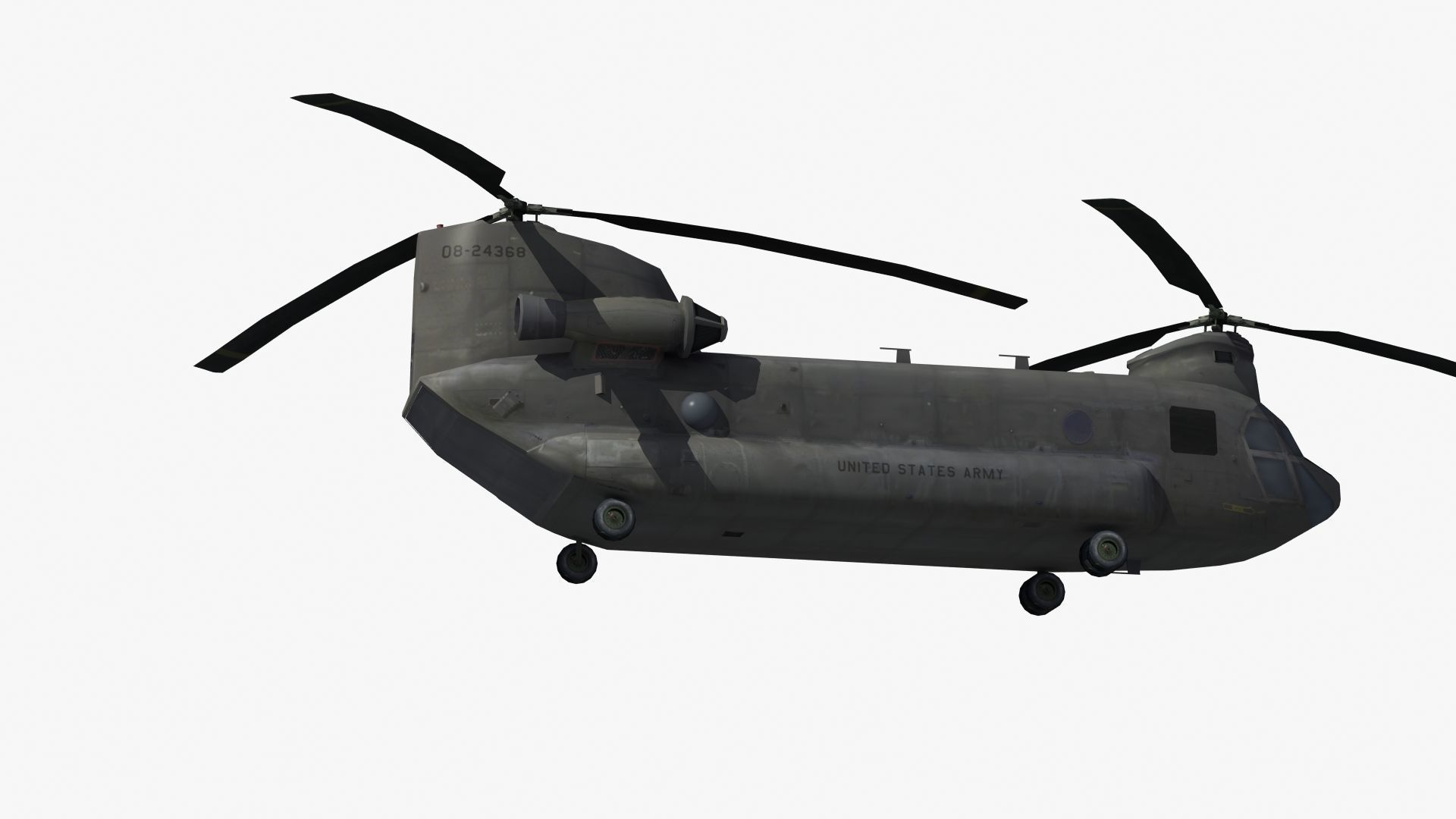 CH47 Chinook Helicopter LD1 Low-poly 3D model_27