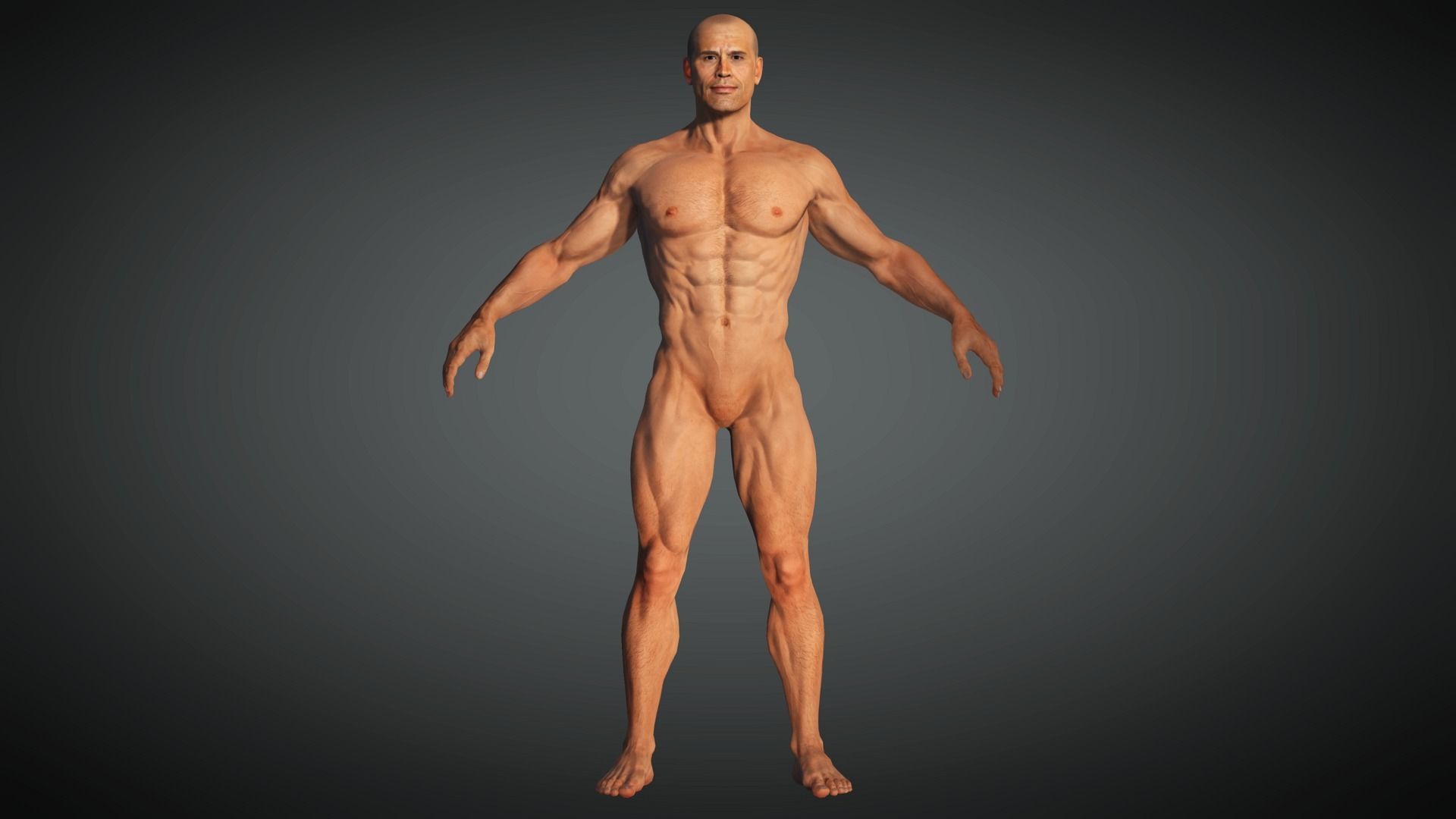 AAA Military Male Character 08 Low-poly 3D model_9