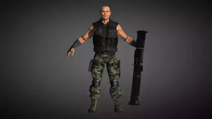 AAA Military Male Character 08