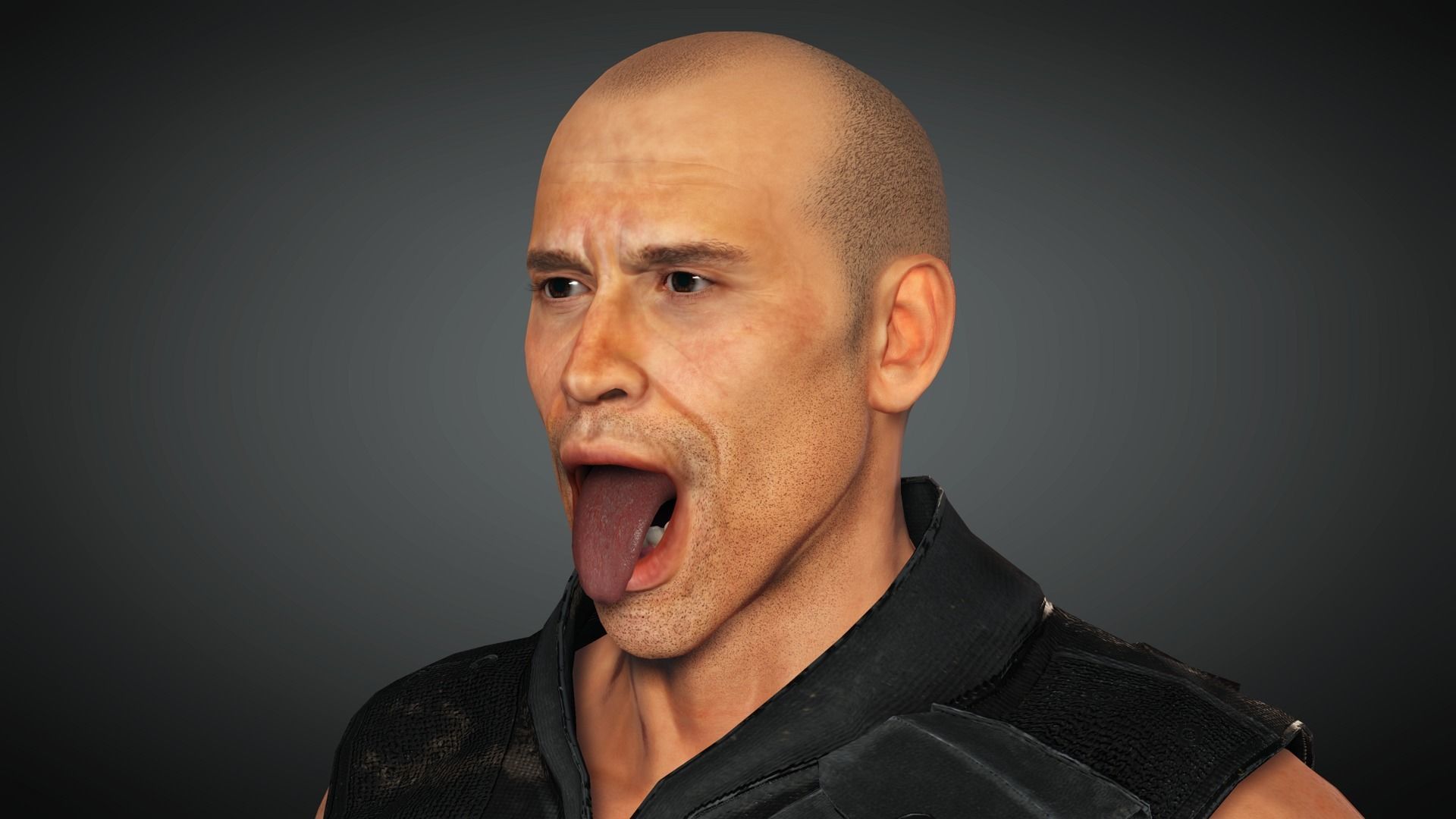 AAA Military Male Character 08 Low-poly 3D model_21