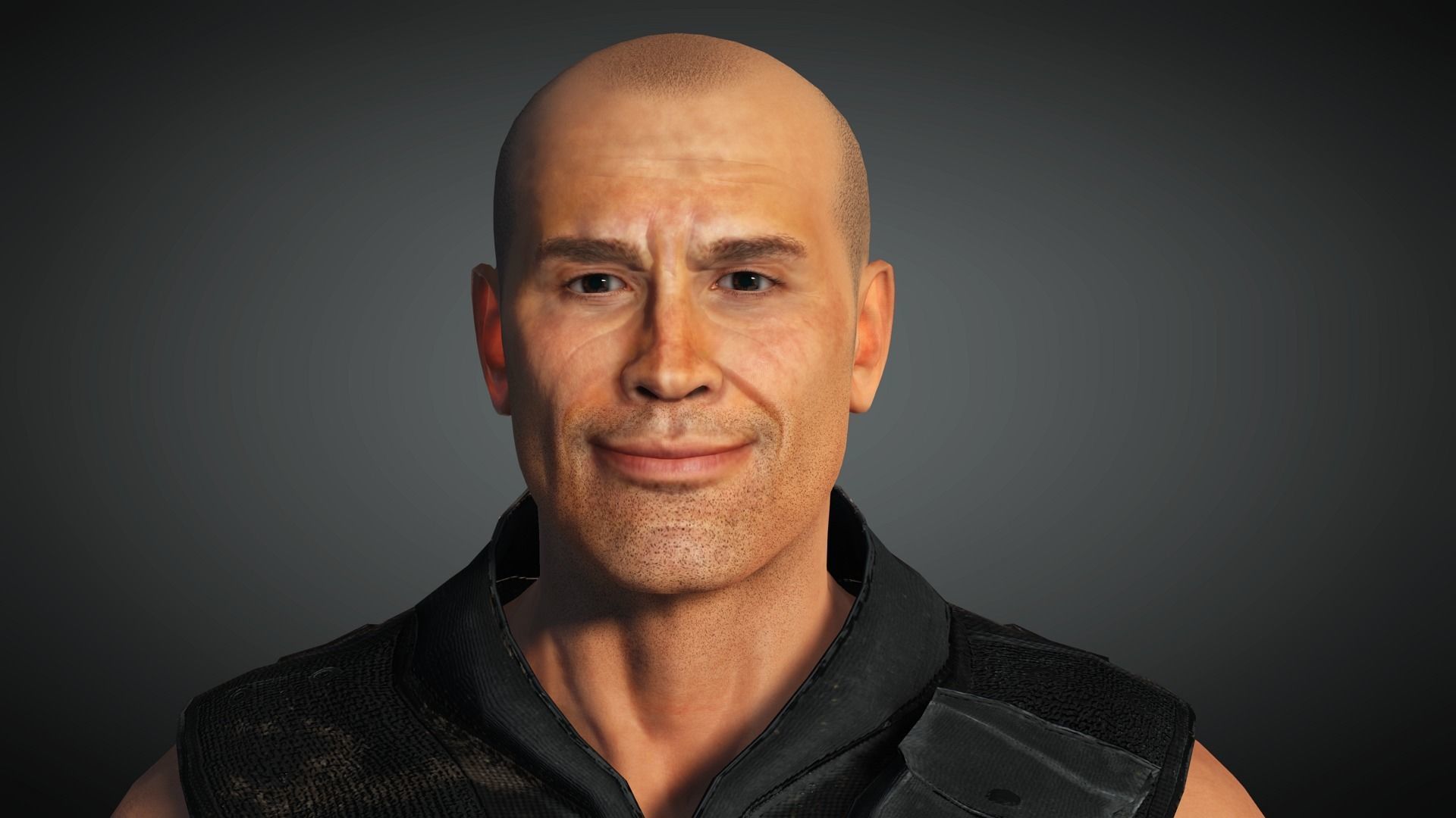 AAA Military Male Character 08 Low-poly 3D model_18