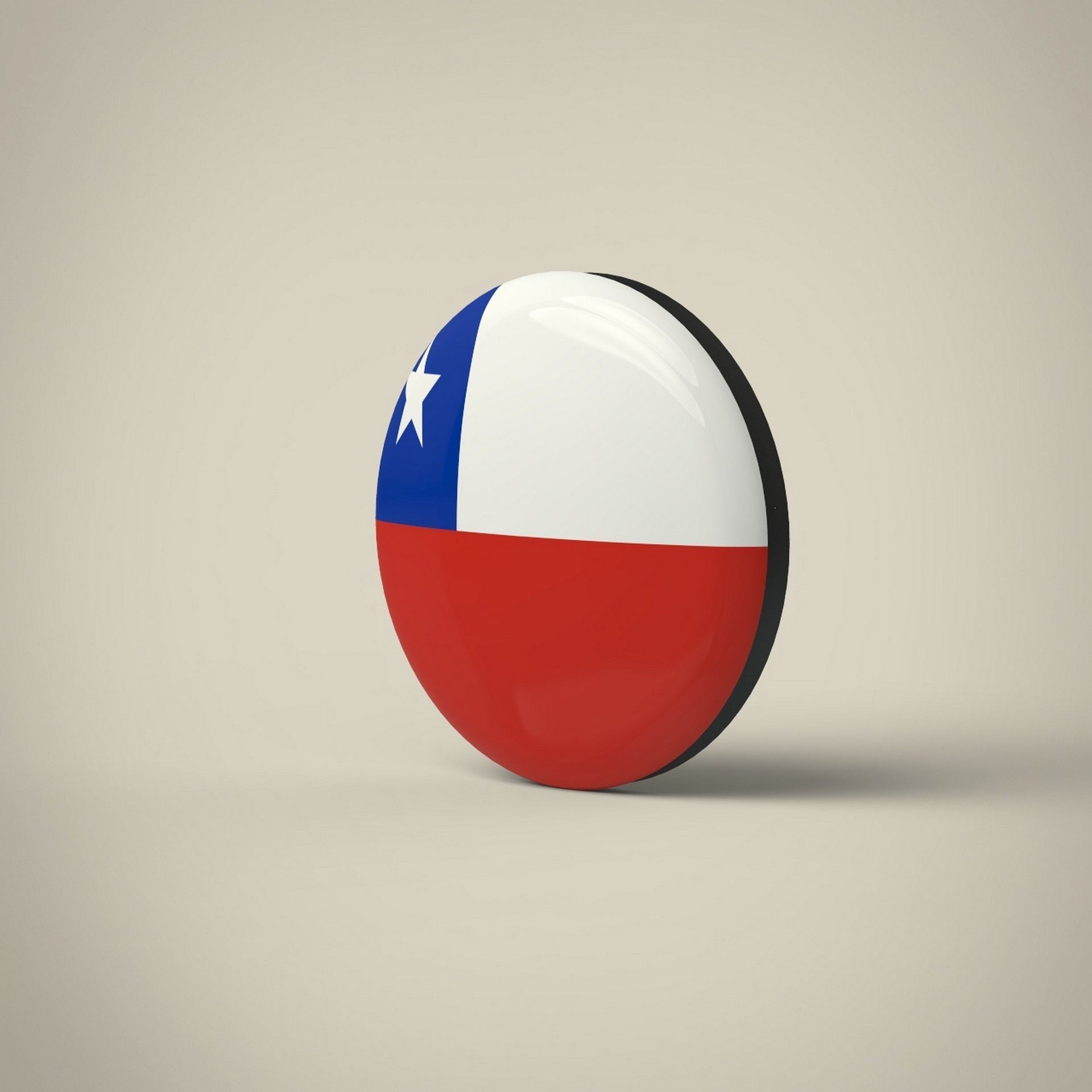 Chile Badge Low-poly 3D model_2