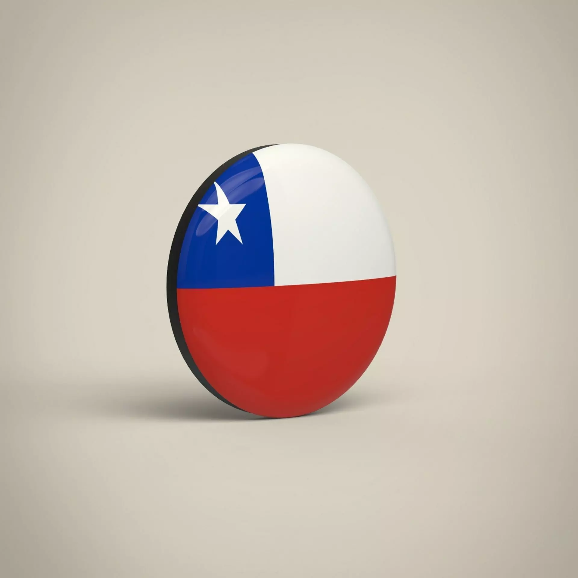 Chile Badge Low-poly 3D model_0