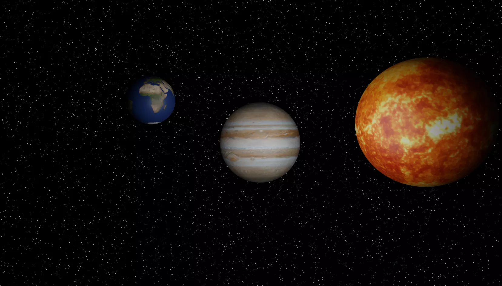 planets three in solar system 3D model
