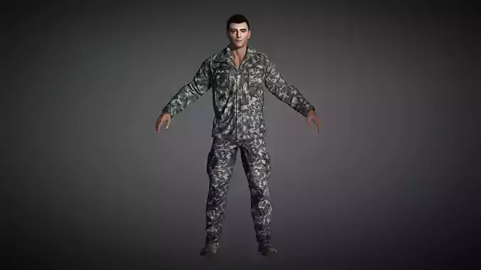 AAA Military Male Character 09