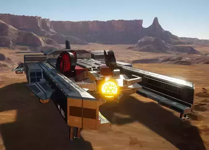 Waverider Spaceship 3D Model from CW DCs Legends of Tomorrow