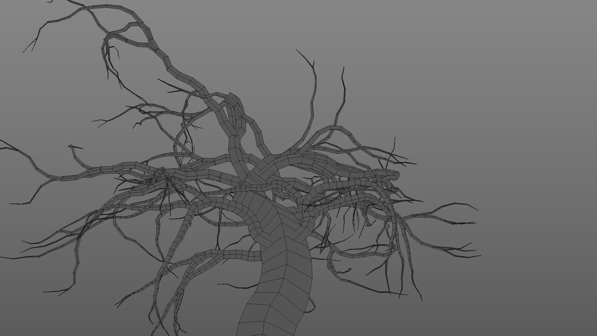 Winter tree  Low-poly 3D model_36