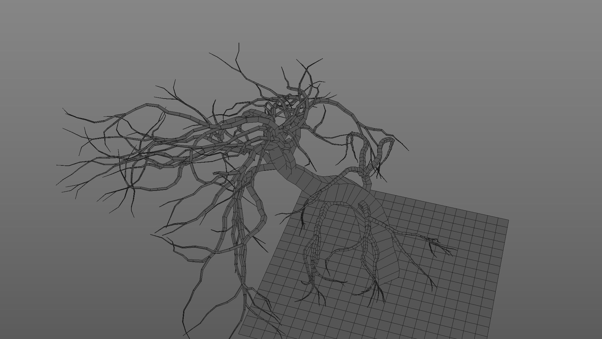 Winter tree  Low-poly 3D model_35