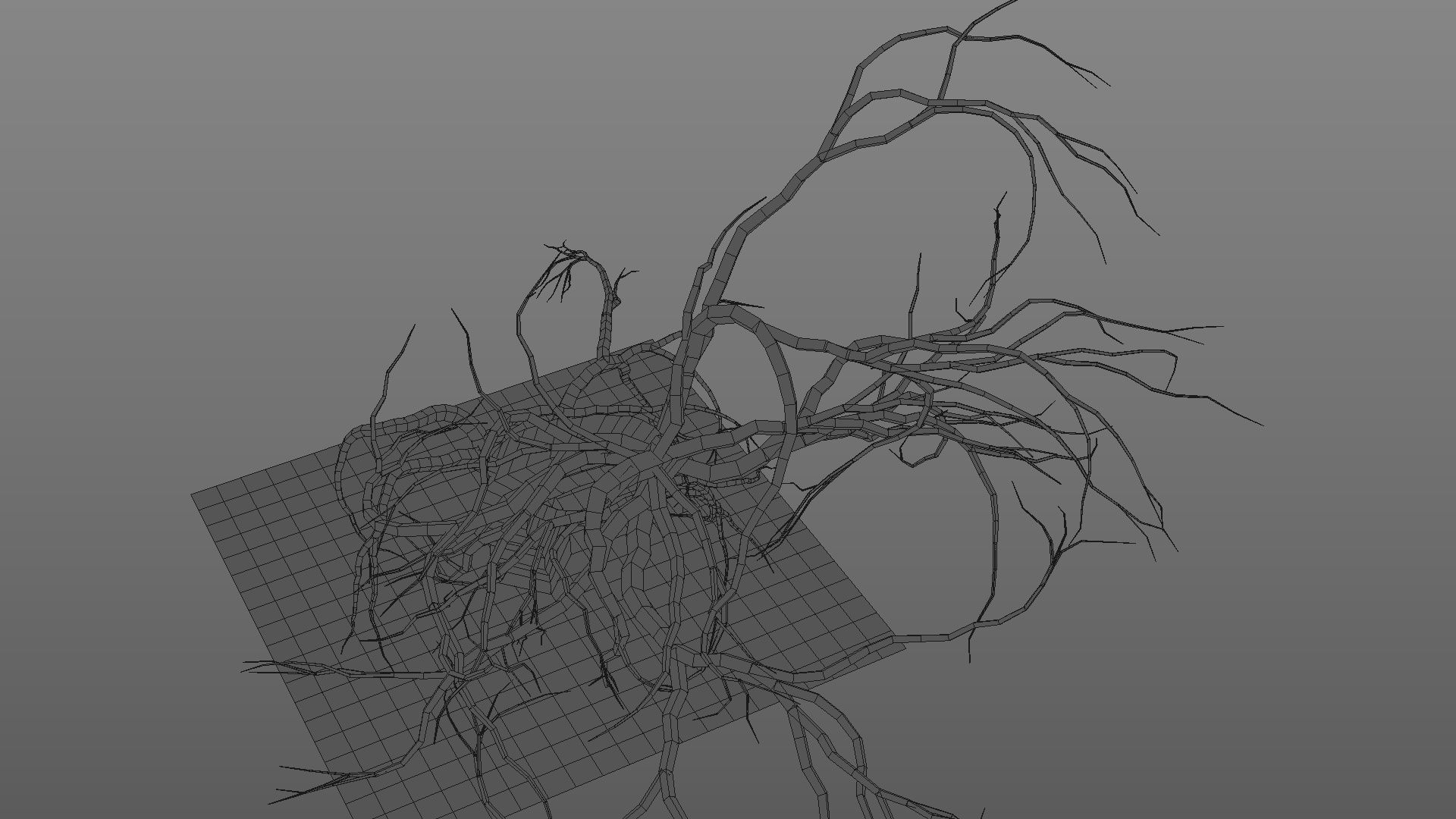 Winter tree  Low-poly 3D model_33