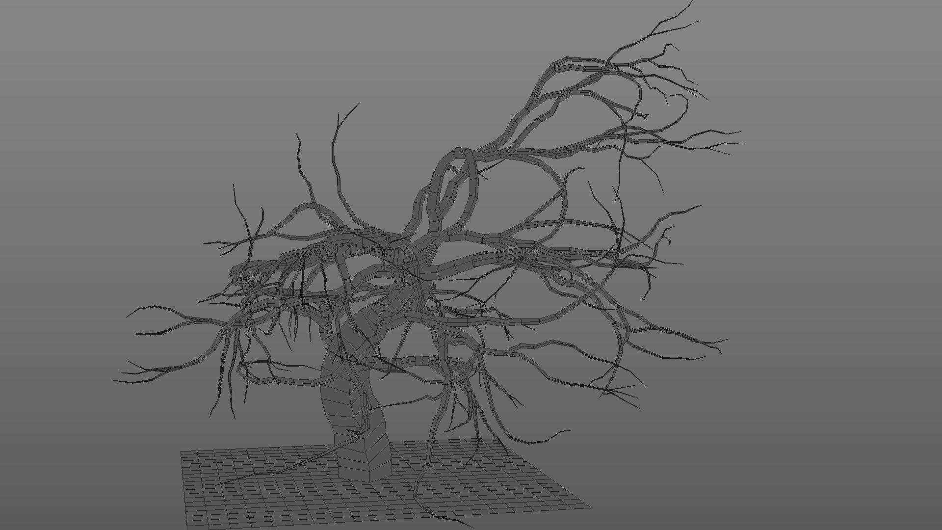 Winter tree  Low-poly 3D model_39