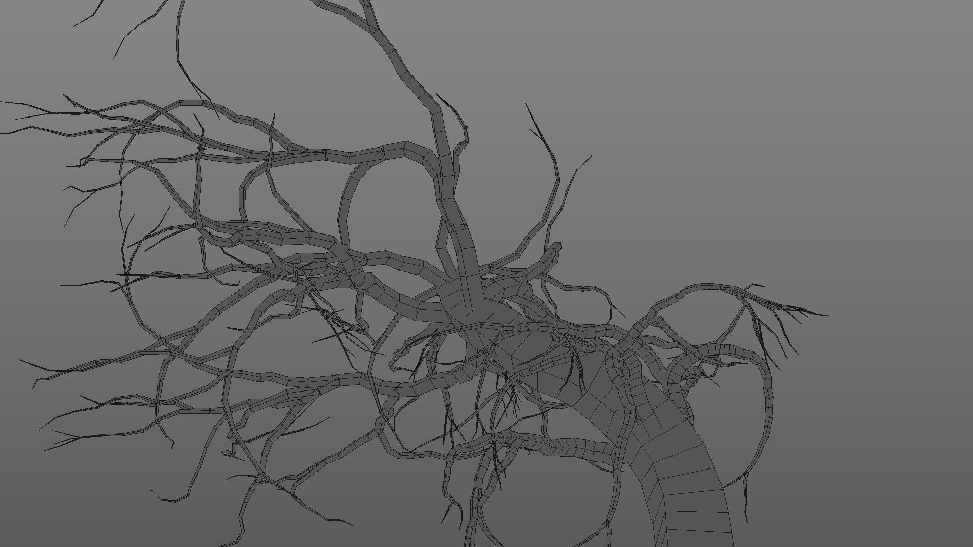 Winter tree  Low-poly 3D model_41