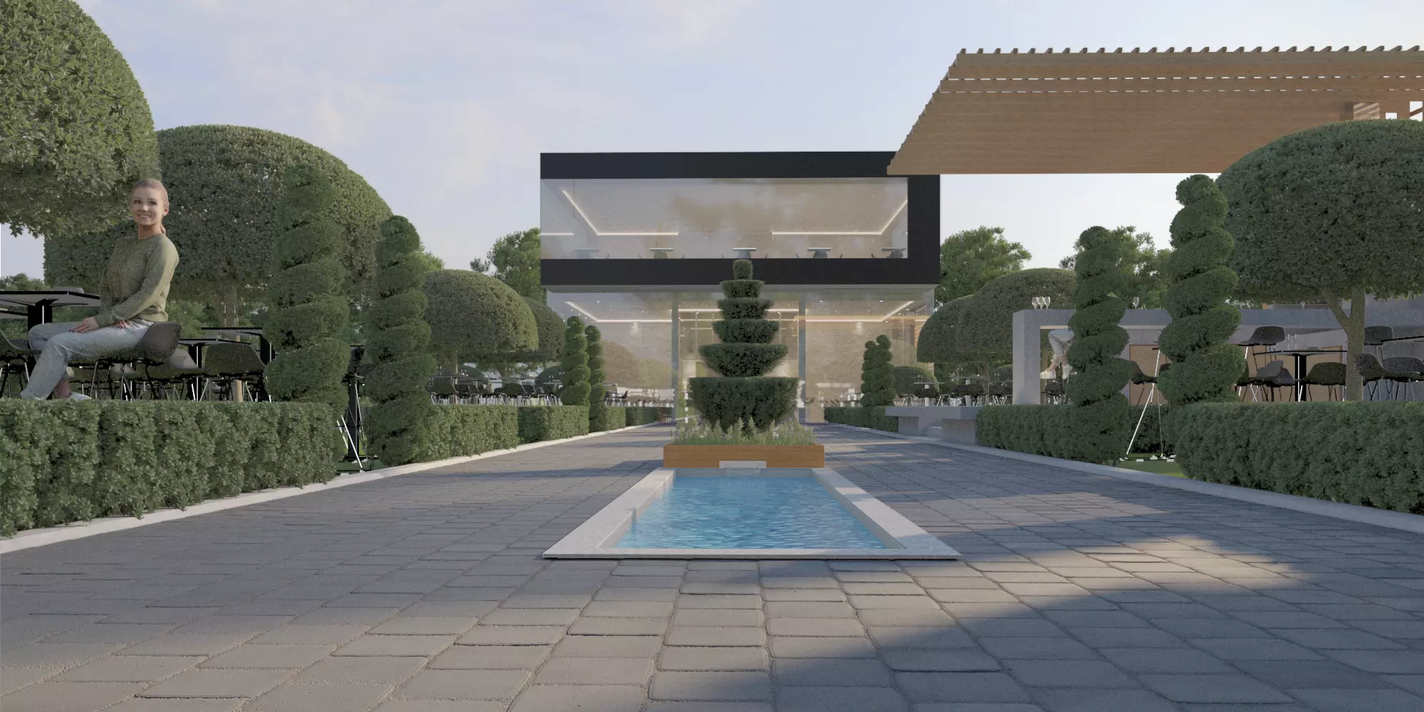 coffee shop 3D model_0